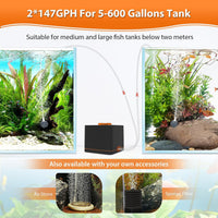 hygger Strong Aquarium Air Pump for Medium Large Fish Tank - 7W(Tank Up to 120 Gallon Aquariums) - image 4