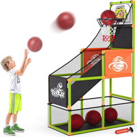 Arcade Basketball Game Set Boy Toys Indoor Outdoor Kids Basketball - Green