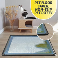 Dog Pee Pad Holder Tray Fits for 30” x 23” Pee Pads - 30 x 28 Inches / Gray - image 4