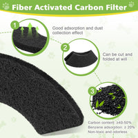 8 Pack Thickened 0.45” Carbon Filters Compatible with Litter Robot 4 - image 3