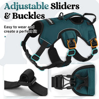 rabbitgoo Escape Proof Dog Harness for Large - Dark Green / Large - image 4