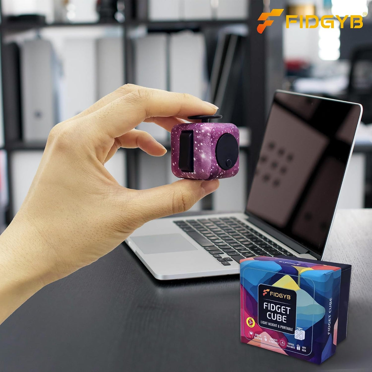 Cube Fidget Toy for Adults & Kids, Smooth - ST - image 2