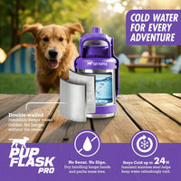 PupFlask Pro Portable Insulated Dog Water Bottle - Ultra Violet / 30 Ounce - image 4