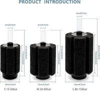 2Pcs Aquarium Sponge Filter,30 Gallon Fish Tank Sponge Filter with Airstone Breeding Fry Betta Shrimp for Fish Tank 10 Gal to 50 Gal