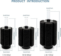 Aquarium Sponge Filter,10 Gallon Bio Sponge Filter with Airstone Breeding Fry Betta Shrimp for Fish Tank 10-30-50 Gallon