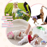 4 Pack Dog Diapers Female Washable Dog Diapers – Essentials for Dogs - XS / Mermaid - image 4