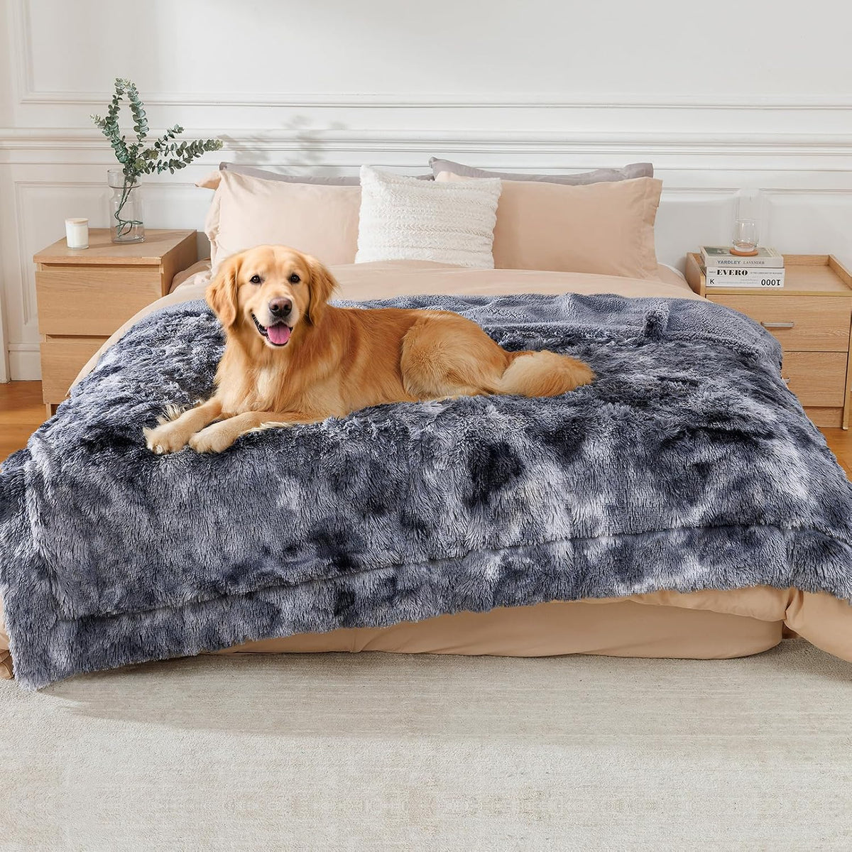 Luciphia Calming Waterproof Dog Blanket - Tie-dye Grey / 60"x80"