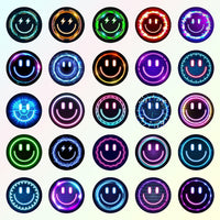 50PCS Smile Face Stickers Cute Water Bottle Stickers for Kids – Fun for Kids & Family - 50pcs Neon Stickers - image 2