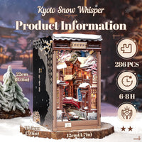 Fsolis Book Nook Kit Booknook Bookshop - Kyoto Snow Whisper - image 2