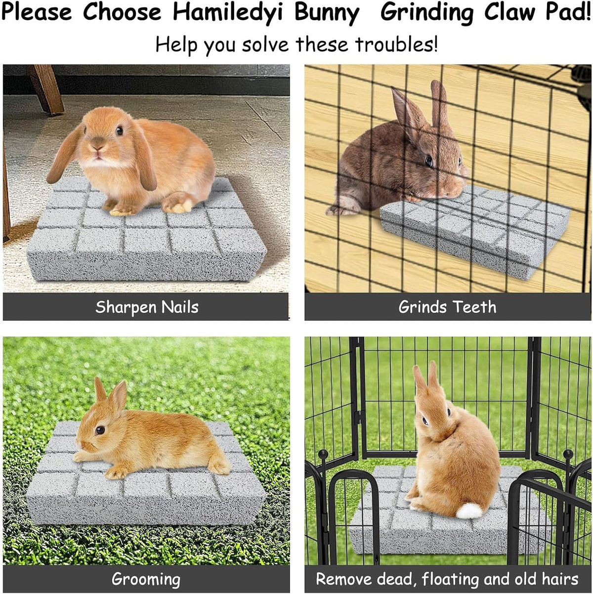 Hamiledyi 2PCS Rabbit Scratching Pads Bunny Lava Grinding Claw Pads - White-4pcs - image 3