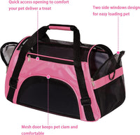 MuchL Cat Carrier for Cats Soft-Sided Travel Pat Carrier for Cat - Medium-Pink - image 3