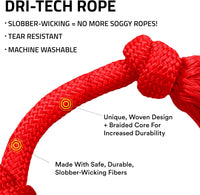 Playology Tug Rope Dog Toys for Large Dogs, Peanut Butter Scent - Jumbo / Beef - image 2