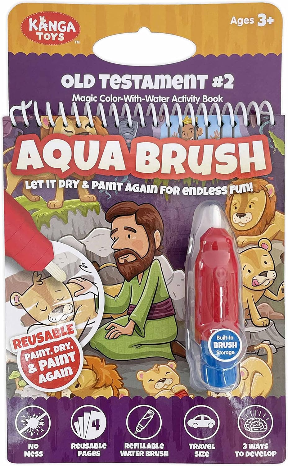 Water Reveal Coloring Scripture Book for Kids. – Fun for Kids & Family - Aqua Brush Old Testament #2