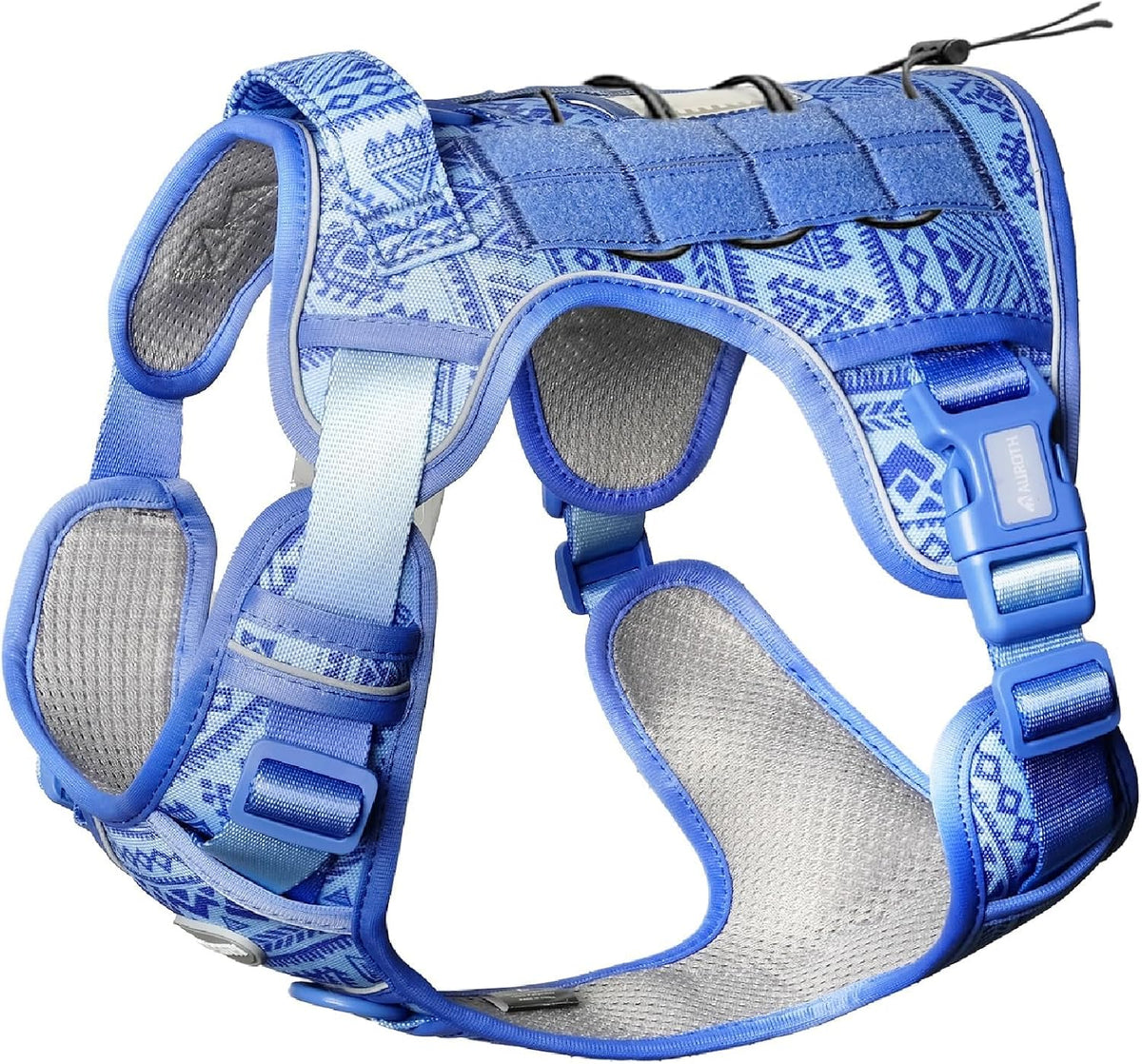 AUROTH Dog Harness for Large Dogs - Tribal Patterns-Blue / S(Neck:14-21",Chest:20-31"),18-35 lbs