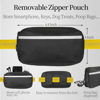 Hands Free Dog Leash with Zipper Pouch - Yellow / Large - image 2