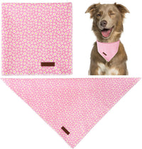 Summer Dog Bandana, UP URARA PUP Strawberry Triangle Bid Scarf for Medium Large Dogs, Cotton - Daisy / S - image 2