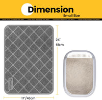 Conlun Cat Litter Mat Litter Trapping Mat - Charcoal / Small (24" x 17") - image 2