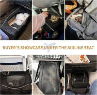 ‌Petsfit Airline Approved Pet Carrier for Small Cats, 16.5x8.6x11 TSA Approved Carrier, with Removable Dual-Sided Padding (2-Way Placement) - Fits Under Most Airplane Seats, Escape Proof (Gray)