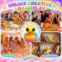 Sotiff mini alien rubber ducks, 25 green ducks with funny faces - view 31