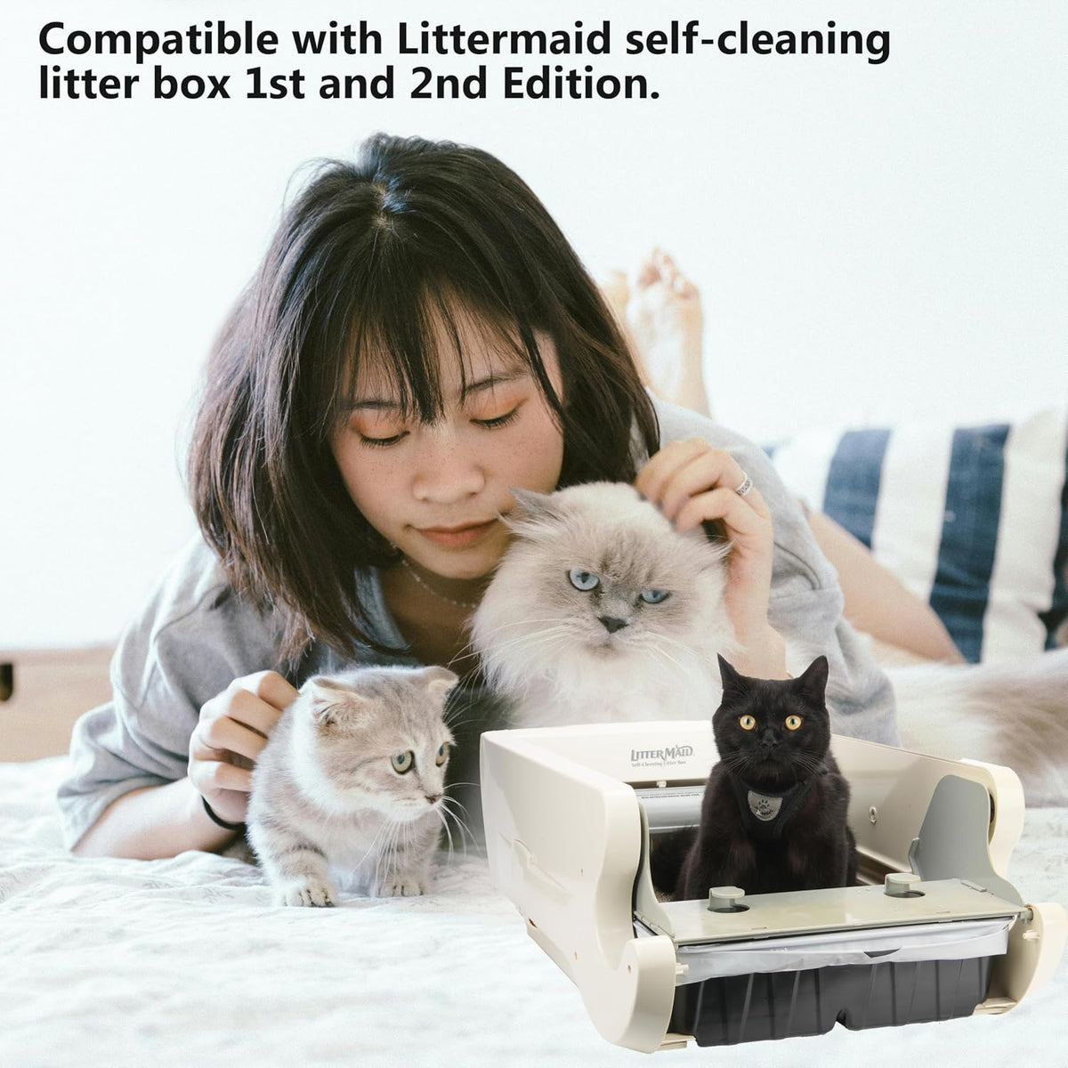 40 Litter Box Liners with a Permanent Waste Receptacle Compatible - For Littermaid 1St/2nd Edition Litter Box - image 2