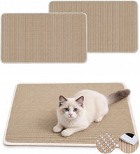 Cat Scratcher Mat, 23.6"x15.7" Natural Sisal Cat Scratch Pad – Essentials for Cats - Beige / 2 Pack-23.6"x15.7"