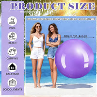 Jenaai giant inflatable bouncy balls in red and blue, 30 inches across - view 15