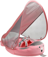 Mambobaby Float with Canopy, UPF 50+ Baby Swim Float – Fun for Kids & Family - Special Pink