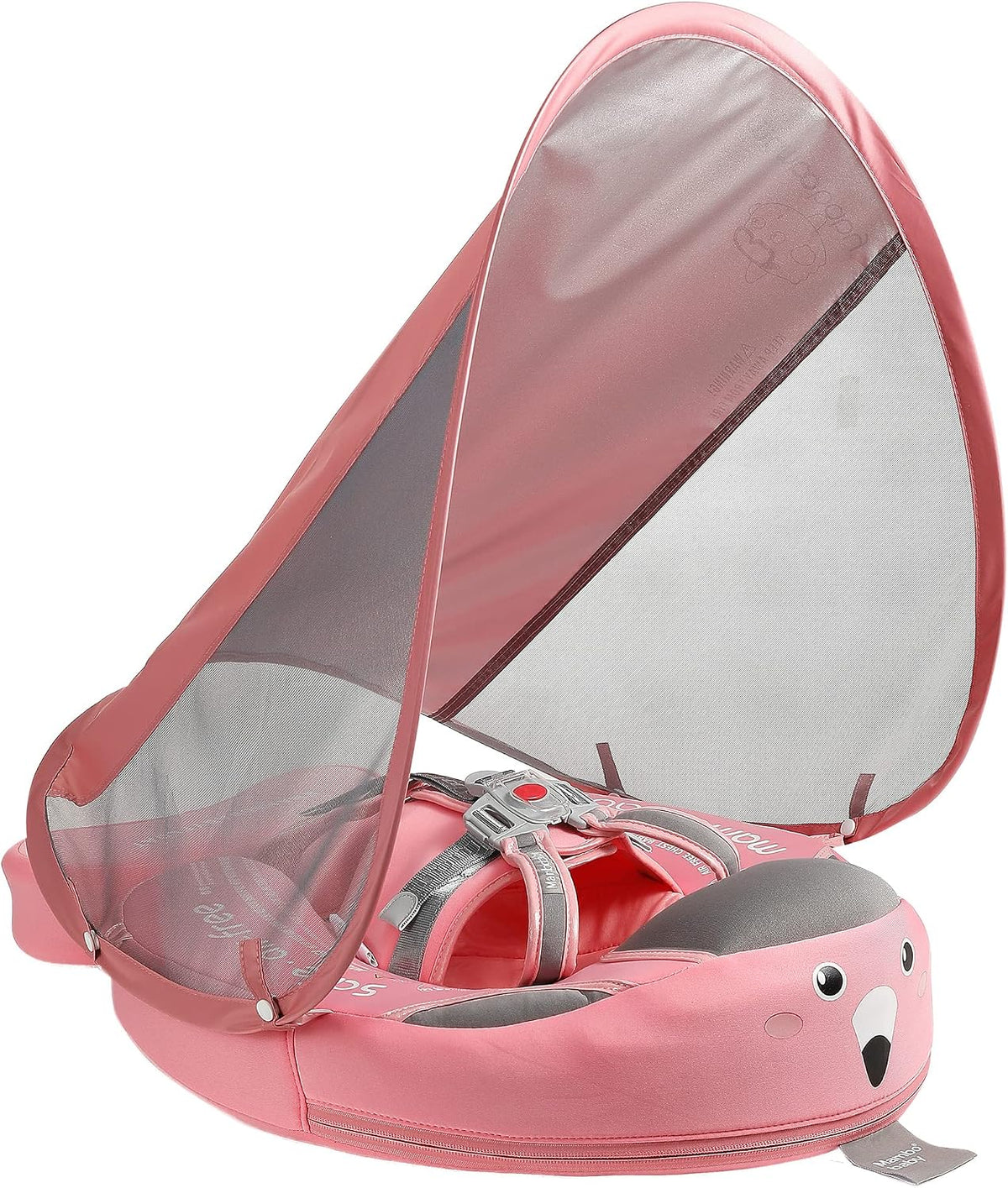 Mambobaby Float with Canopy, UPF 50+ Baby Swim Float – Fun for Kids & Family - Special Pink