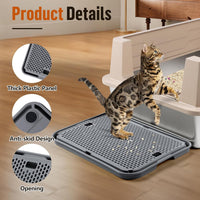 Cat Litter Box Step, Large Cat Litter Ramp with Filter Function - Dark Grey Large - image 4