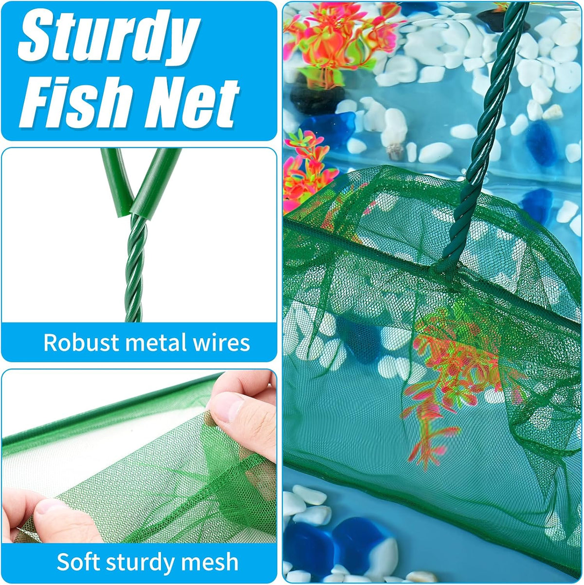 AQUANEAT 8 Inch Aquarium Fish Net - 8"L x 6"W x 10.5"H - image 4