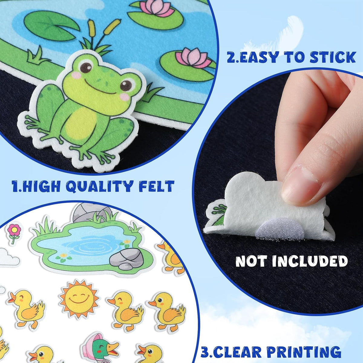 Windkream felt story pieces with fairy tale characters, animals and scene cutouts for flannel board - view 4