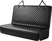Waterproof Scratchproof Pet Bench Seat Covers for Cars, SUVs – Essentials for Dogs - black-PU Leather / Medium-52"W