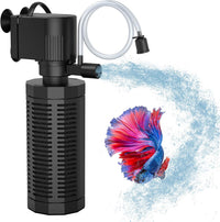 320GPH 4-In-1 Aquarium Filter 20-50 Gallons Quiet Fish Tank Filters – Essentials for Fish - 13W Filter