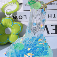 Clear Glitter Slime Kit with Little Turtle Toy for Girls Age 6-14 - Blue - image 3