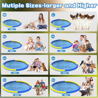 CACSPS non-slip splash pad for kids and dogs spraying water from a garden hose - view 21