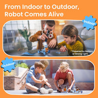 Sillbird 12-in-1 Solar Robot Building Kit STEM Gift for Boys Ages 8-13 – Fun for Kids & Family - Orange Blue - image 4