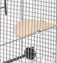 Bird Perch Platform Stand Wooden Parrot Perch Corner 6.7 Inches Fan Shape Playground Cage Accessories Parrot Stand Flat Perches for Bird Cages Corner Shelf for Birds Parrots Hamster Gerbil