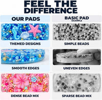 Picky Pad skin picking fidget toy 2-pack in flower and ocean designs - view 4
