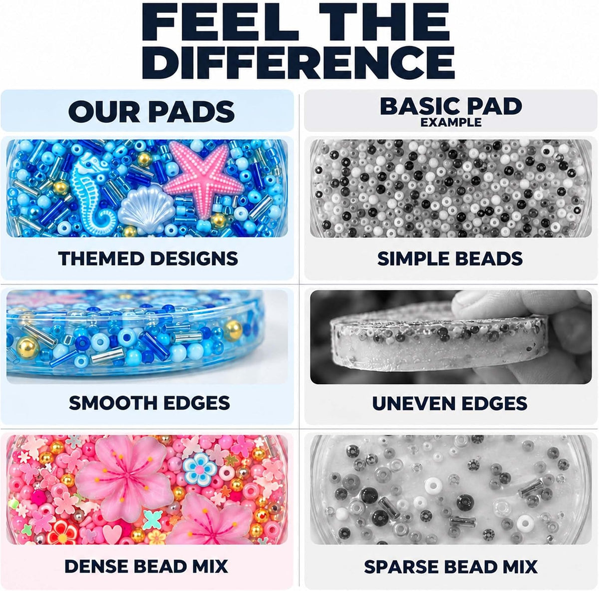 Picky Pad skin picking fidget toy 2-pack in flower and ocean designs - view 4