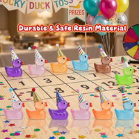 Mini Resin Duck Colorful Miniature Figures Micro Fairy Garden - 160Luminous Christmas Duck - image 3