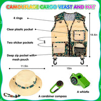 INNOCHEER Kids Explorer Kit & Bug Catcher Kit & Safari Costume Kit - Camouflage Green - image 3