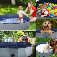 Foldable Dog Pool, Portable Pet Bath Tub and Kiddie Swimming Pool – Essentials for Dogs - 71"-3XL / Gray - image 2