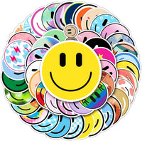50PCS Smile Face Stickers Cute Water Bottle Stickers for Kids – Fun for Kids & Family - 50pcs Smile Stickers