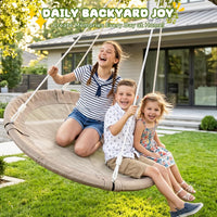 Trekassy 40" Saucer Tree Swing - Taupe - image 4