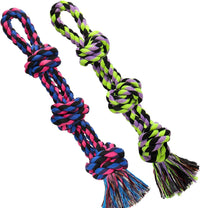 UPSKY 2 Pack Dog Rope Toys - C.Pink&Green
