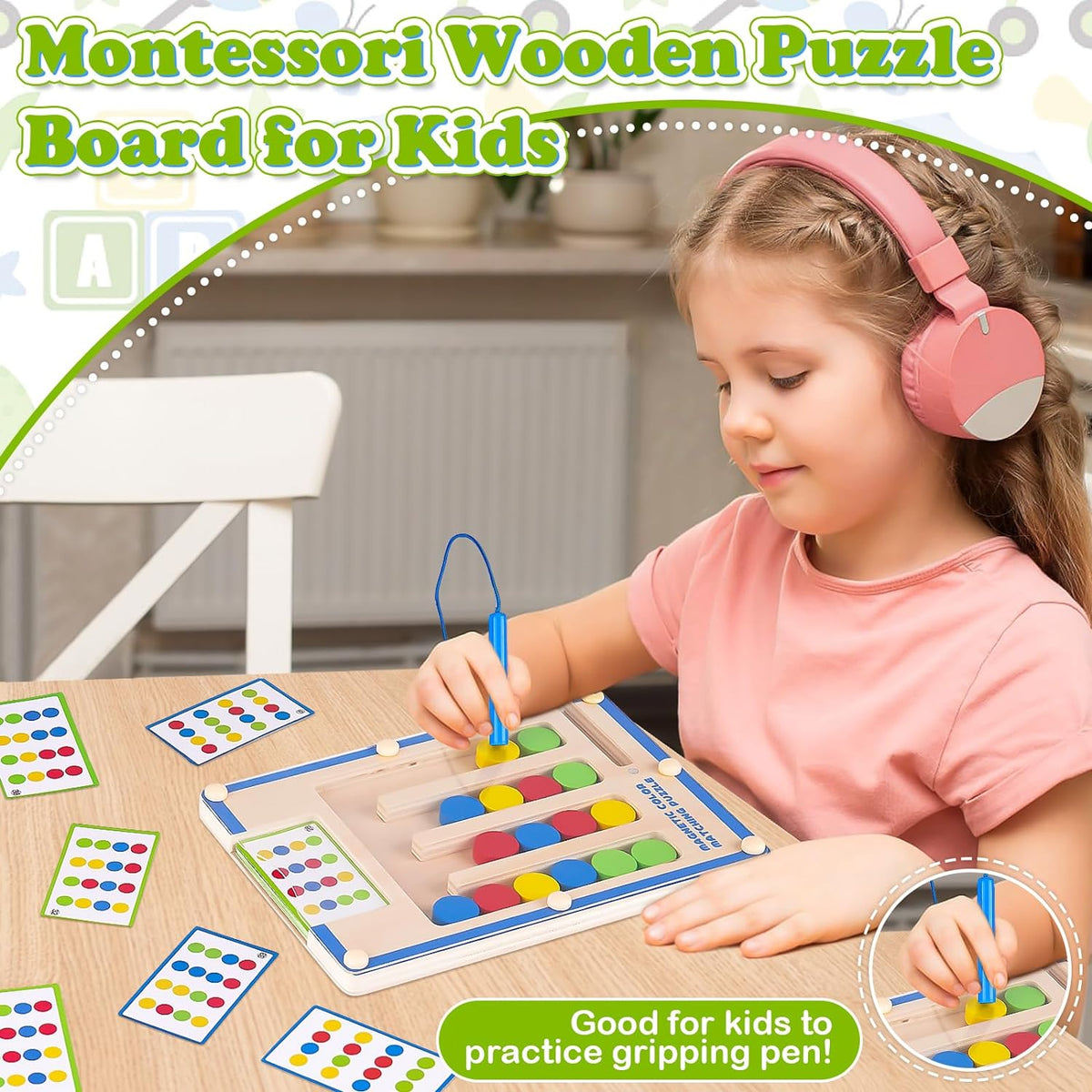 Montessori Toys for 3 4 5 6 Year Old Boys Girl - Matching Puzzle - image 2