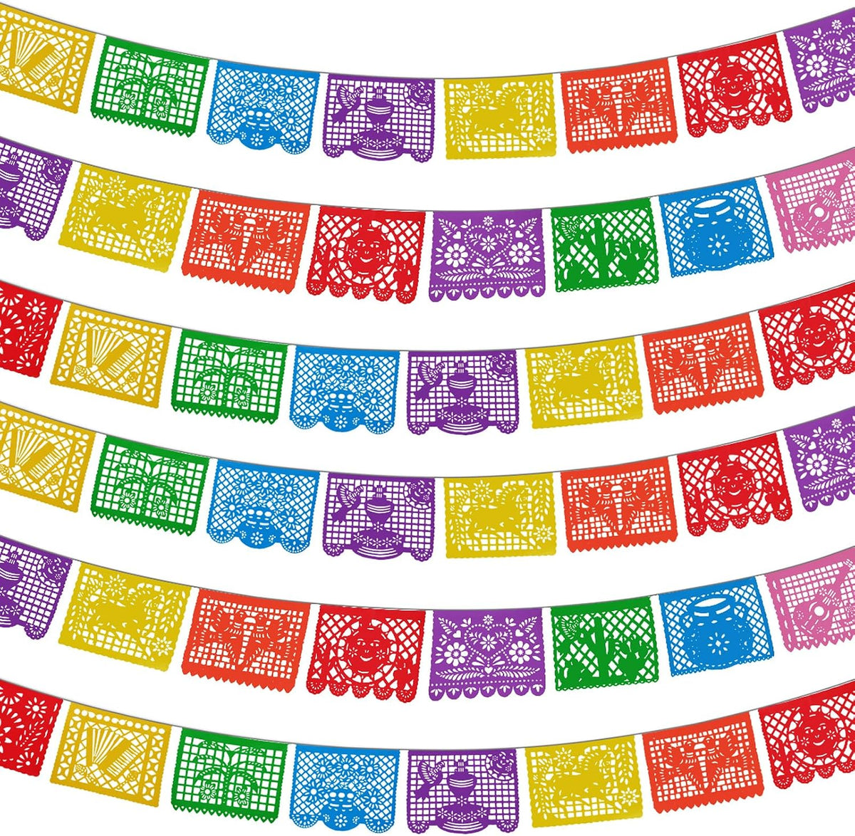 6 Packs 108 Ft Fiesta Party Decorations Mexican Party Banners Papel