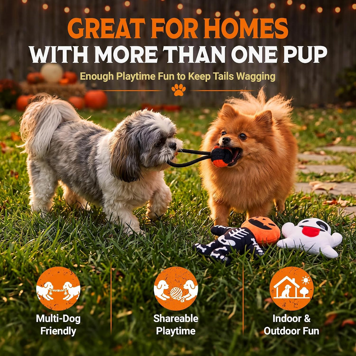 Pacific Pups Products Halloween Dog Toys 8-Pack for Small Dogs - Small Dog 3 Pack - image 4