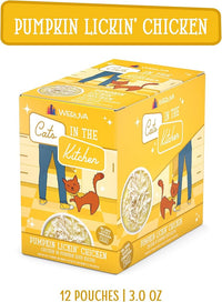 Weruva Cats in The Kitchen, Pumpkin Lickin' Chicken with Chicken Breast in Pumpkin Soup Cat Food, 3oz Pouch (Pack of 12)