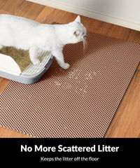 Cat Litter Mat, Cut to Fit Any Place - Khaki / 35x23 Inch - image 4